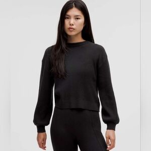 Lululemon Reversible Crossover Sweater Black Sz Small